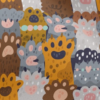 Round And Plump Cat Paw Chiffon