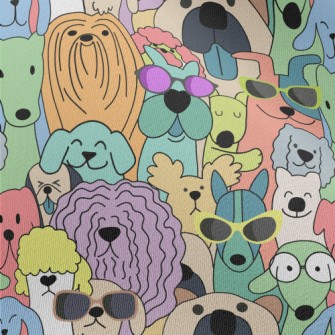 Dogs In Simple Colors Chiffon