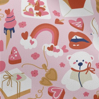 Pink And Happy Love And Desser Chiffon