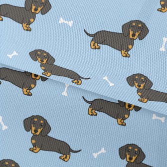 Long Cute Black Dachshund Waterproof Oxford