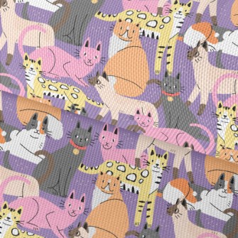 Elegant Colorful Cats Waterproof Oxford