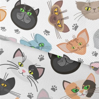 Big Eyes Cat Head Waterproof Oxford