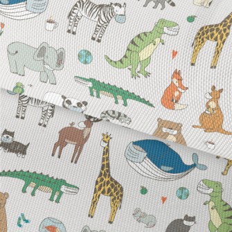 Animals Wearing Masks Waterproof Oxford