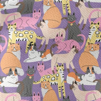 Elegant Colorful Cats Waterproof Canvas