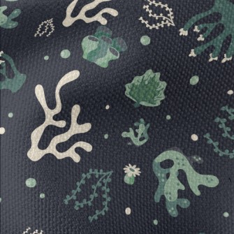 Green Floating Corals Waterproof Canvas