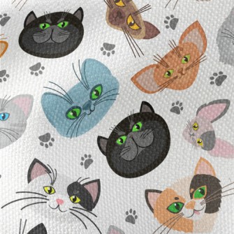 Big Eyes Cat Head Waterproof Canvas