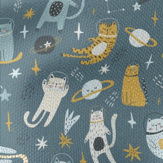 Cat Floating In Space Waterproof Canvas