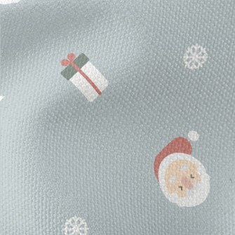 Small Round Santa Claus And El Waterproof Canvas