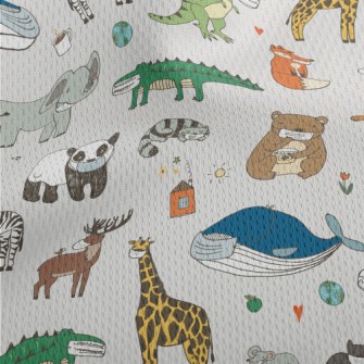 Animals Wearing Masks Athletic Mesh Flat Back