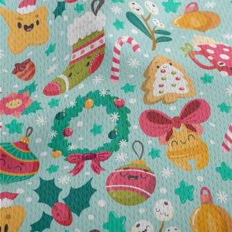 Happy Christmas Items Athletic Mesh Flat Back