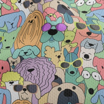 Simple Color Dog Athletic Mesh Flat Back