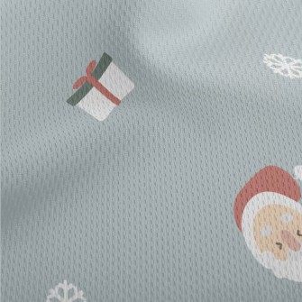 Small Round Santa Claus And El Athletic Mesh Flat Back