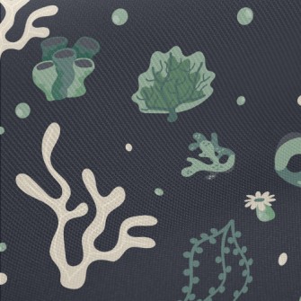 Green Floating Corals Twill