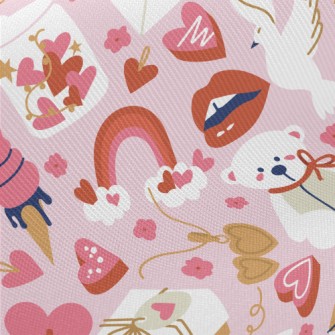 Pink And Happy Love And Desser Twill