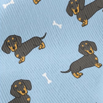 Long Cute Black Dachshund Standard Corduroy