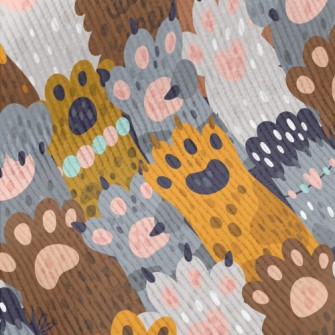 Round And Plump Cat Paw Standard Corduroy
