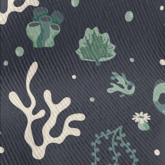 Green Floating Corals Standard Corduroy