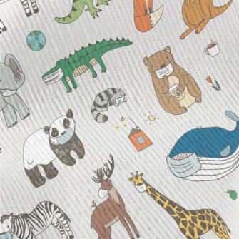 Animals Wearing Masks Standard Corduroy