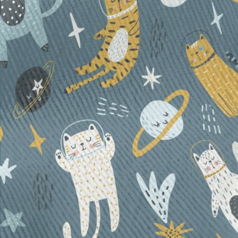 Cat Floating In Space Standard Corduroy