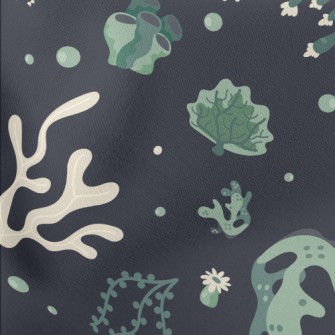 Green Floating Corals Stretch Ponte