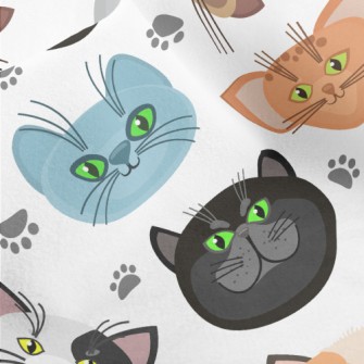 Big Eyes Cat Head Micro Fleece