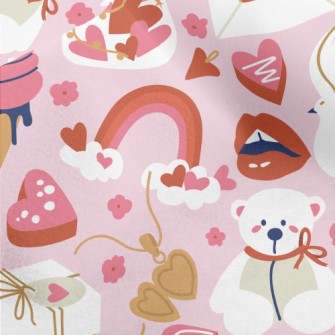 Pink And Happy Love And Desser Micro Fleece