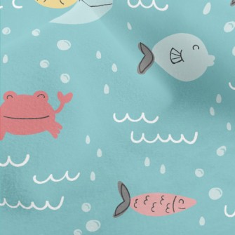 Whales And Fish Swimming In Th Micro Fleece