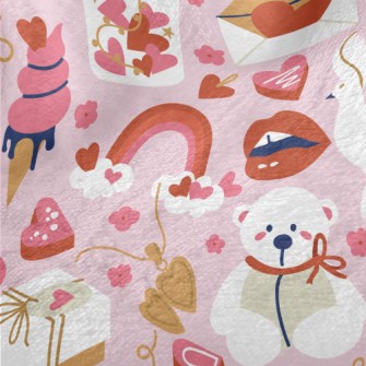 Pink And Happy Love And Desser Minky