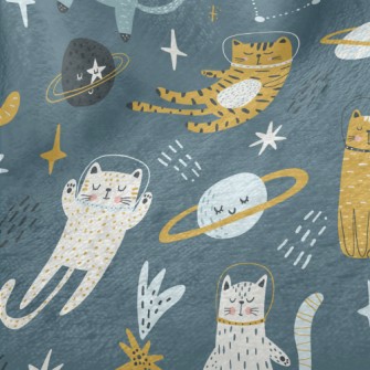 Cat Floating In Space Minky