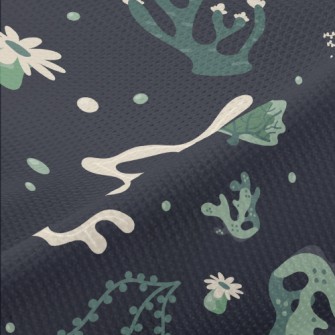 Green Floating Corals Piqué