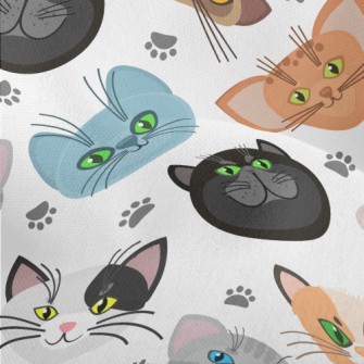 Big Eyes Cat Head Lightweight Performance Linen
