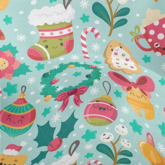 Happy Christmas Items Lightweight Performance Linen