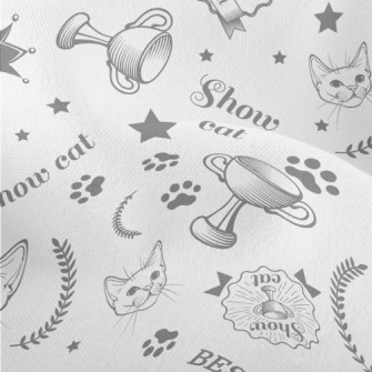 Realistic Line Drawing Of Cat Lightweight Performance Linen