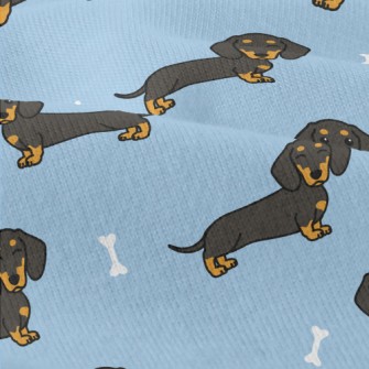 Long Cute Black Dachshund Modern Jersey