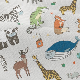 Animals Wearing Masks Modern Jersey