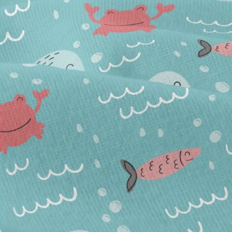 Whales And Fish Swimming In Th Modern Jersey
