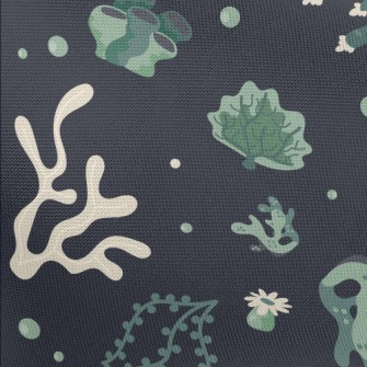 Green Floating Corals Pongee