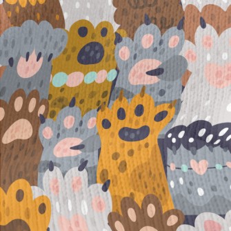 Round And Plump Cat Paw Stretch Jersey