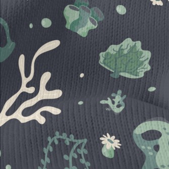Green Floating Corals Stretch Jersey