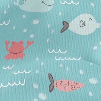 Whales And Fish Swimming In Th Stretch Jersey