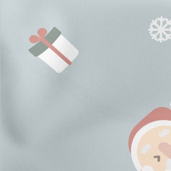 Small Round Santa Claus And El Lightweight Cotton Poplin