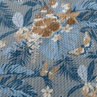 Gorgeous And Delicate Flowers Birdseye Piqué