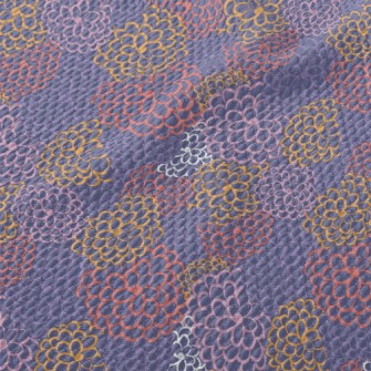 Colorful Lines Of Flowers Birdseye Piqué