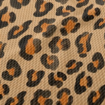 Watercolor Style Floral Leopar Birdseye Piqué