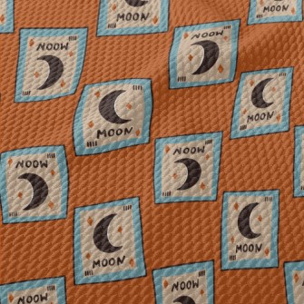 90s Retro Card Moon Birdseye Piqué