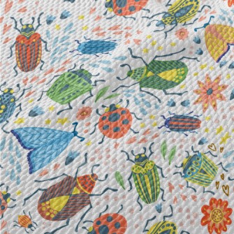Colorful Insects Birdseye Piqué