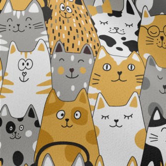 Cute And Silly Cat Chiffon