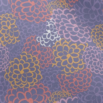 Colorful Lines Of Flowers Chiffon