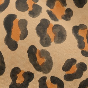 Watercolor Style Floral Leopar Chiffon