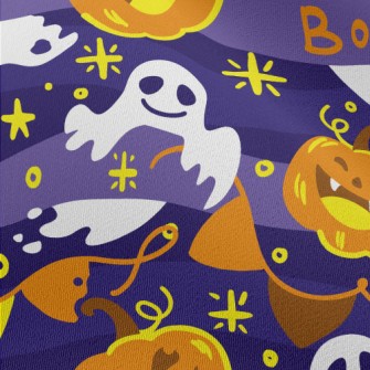 Laughing Pumpkin And Ghost Chiffon